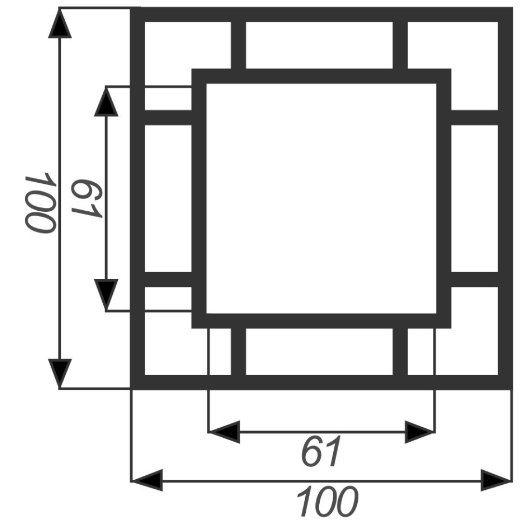 Столб из ДПК Faynag Wood Венге