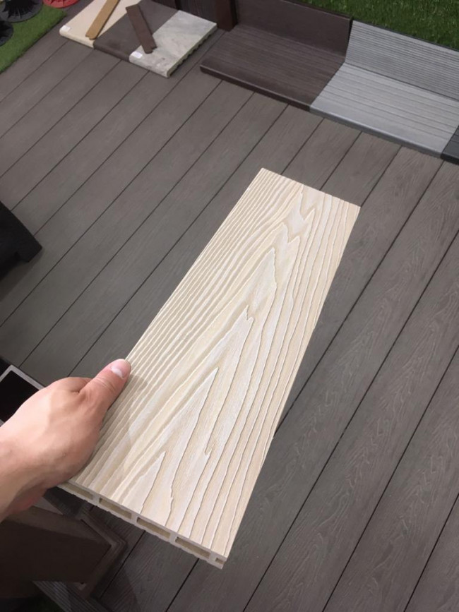 Террасная доска дпк WPC-Floor Кофе с молоком Террасная доска дпк WPC-Floor Кофе с молоком